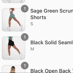 Black solid seamless pro shorts